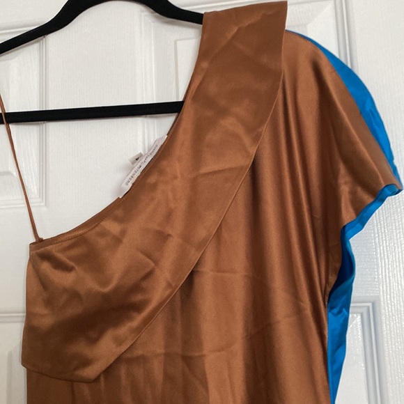 Diane Von Furstenburg DVF 100% silk colourblock dress size 4 - Picture 5 of 7